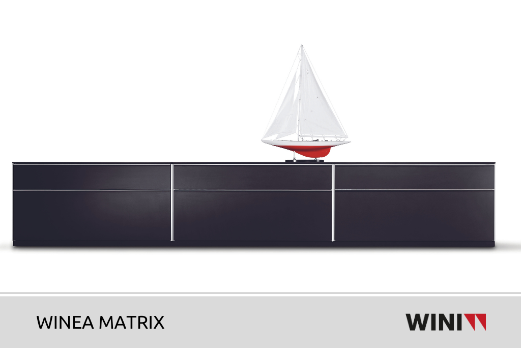 Winea Matrix: ein schwarzes elegantes Sideboard von Wini