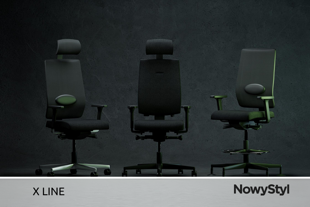 Der X Line von NowyStyl, ein moderner ergonomischer Schreibtischstuhl