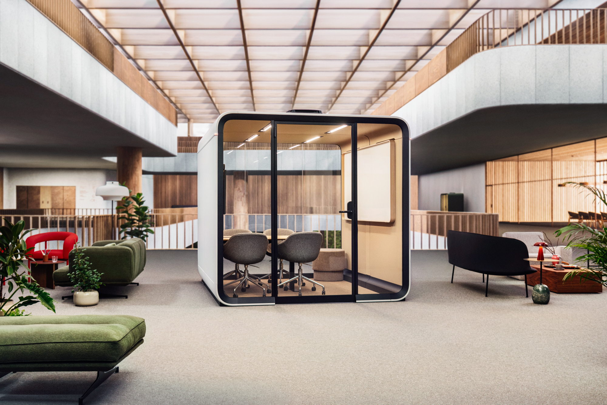 Bild: Ein großer Smart Pod von Framery für Meetings