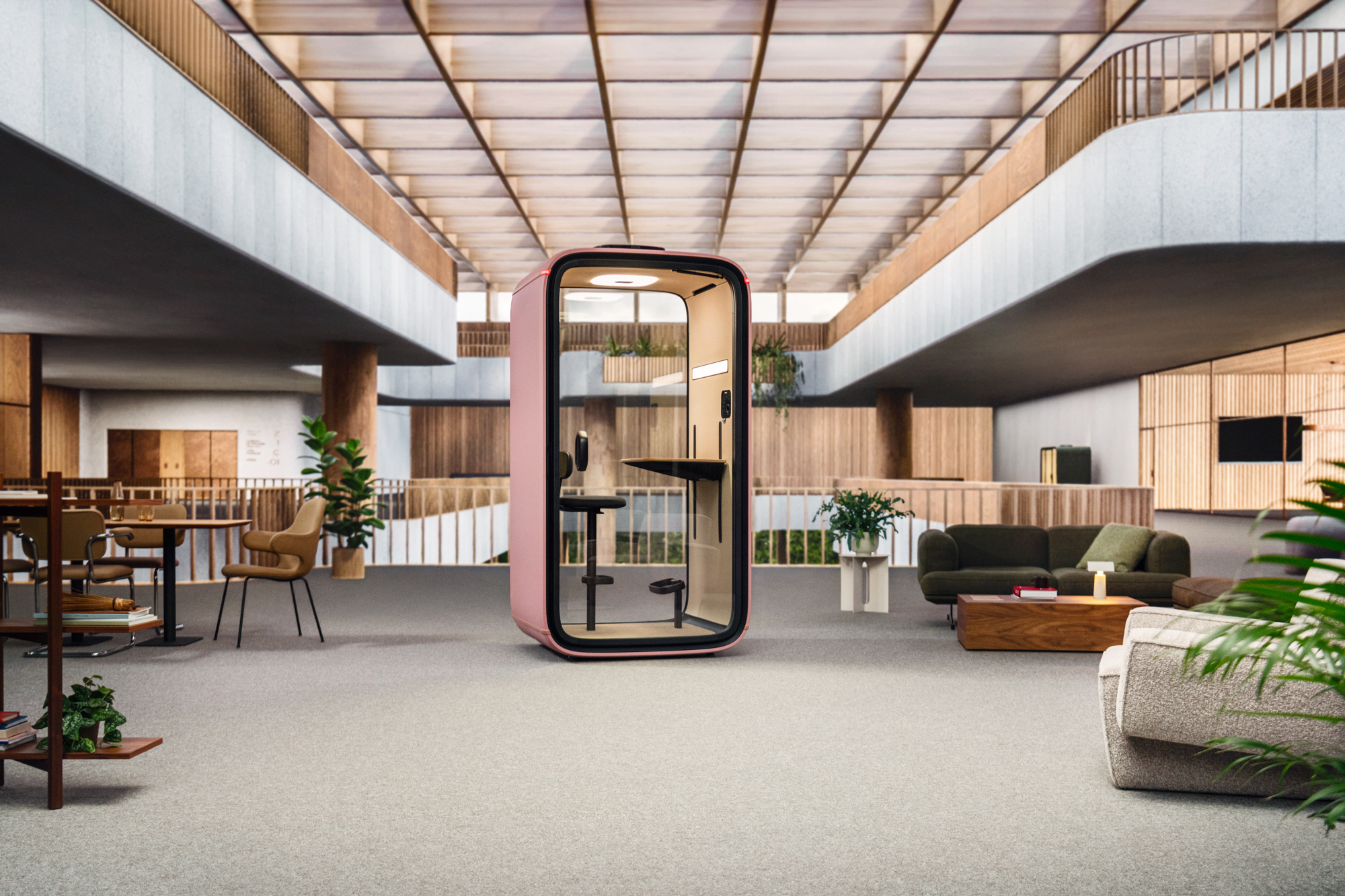 Bild: Ein kleiner Smart Pod von Framery für konzentriertes Arbeiten