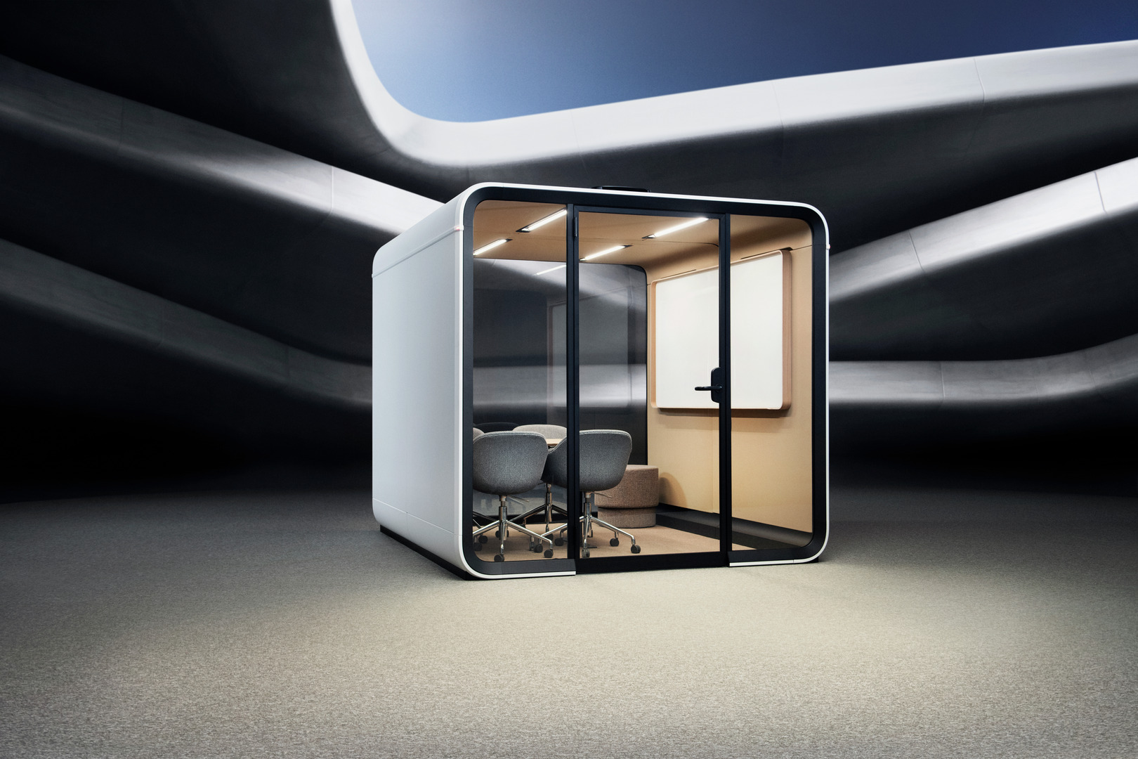 Framery Smart Pods, großes Modell für Meetings und Präsentationen